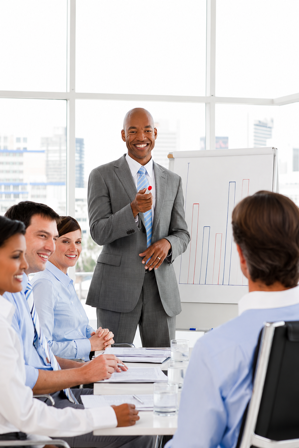 Corporate training presentation with professional participants